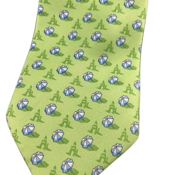 IZOD Silk Tie Beach Chairs and Sandcastles - Picture 1 of 4